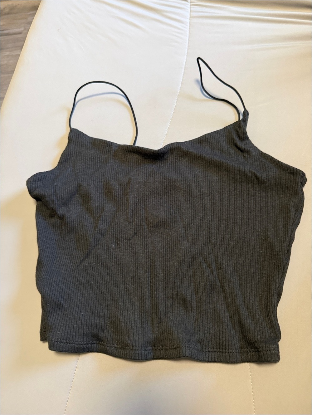 Garage Black Ribbed Spaghetti Strap Camisole